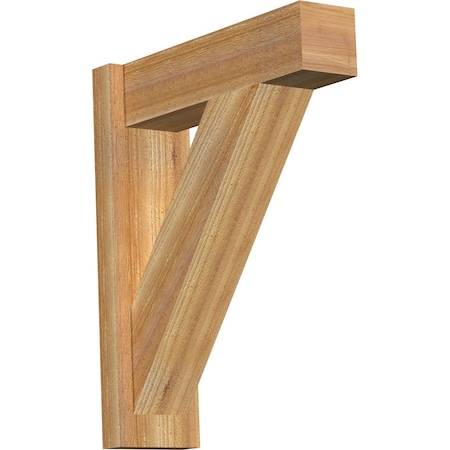 Ekena Millwork Traditional Block Rough Sawn Outlooker, Western Red Cedar, 6"W x 20"D x 24"H OUT06X20X24TRA05RWR